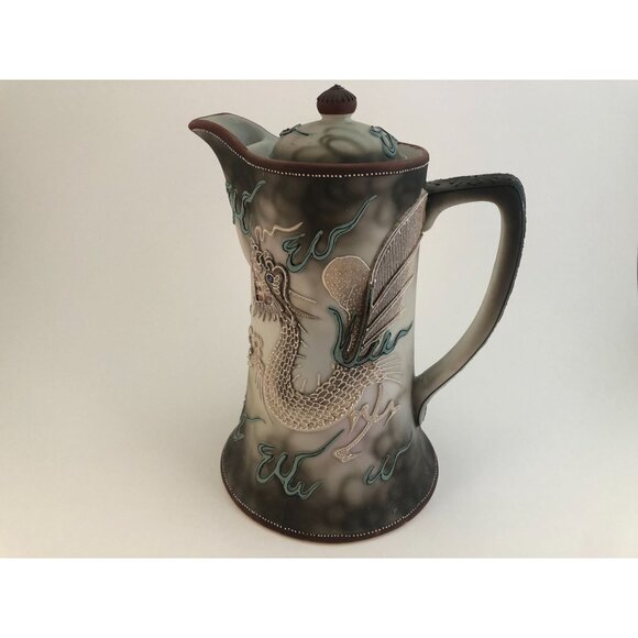 Dragonware Moriage Tea Set (20-piece), a style of Japanese Porcelain featuring r - Picture 11 of 16